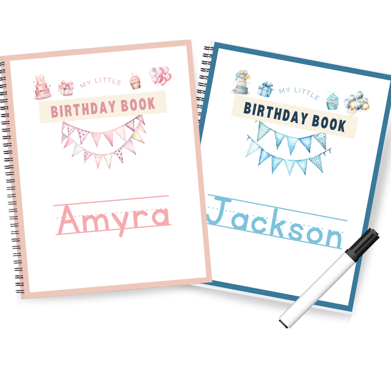 Personalized Birthday Tradition Book: Reusable Dry-Erase Workbook